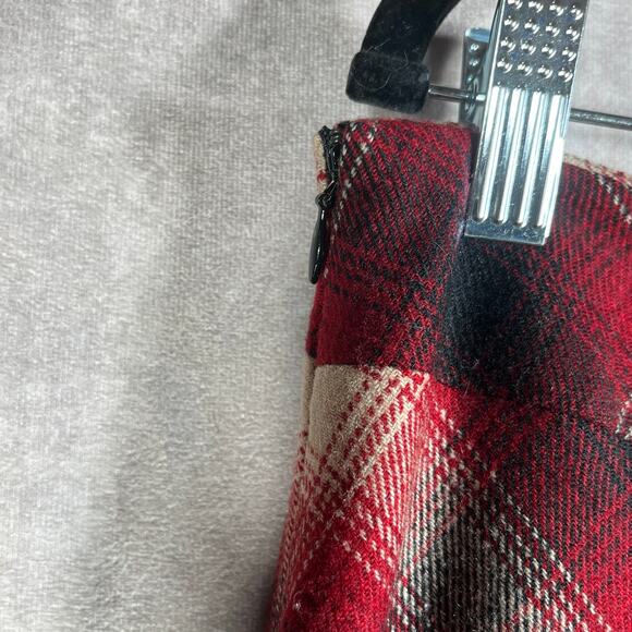 Pendleton Skirt Womens 14 Red Black Tartan Plaid Wool A-Line Career Scottish - Picture 3 of 13